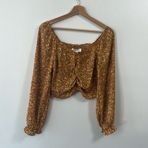 Pink Rose Floral Top | Size Medium